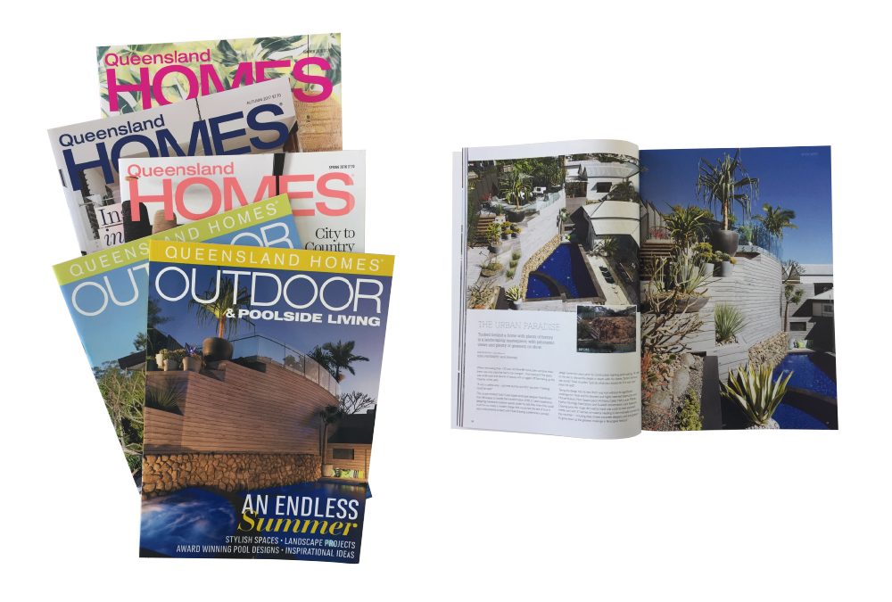 Queensland Homes Outdoor and Poolside Living Magazine Front Cover Feature